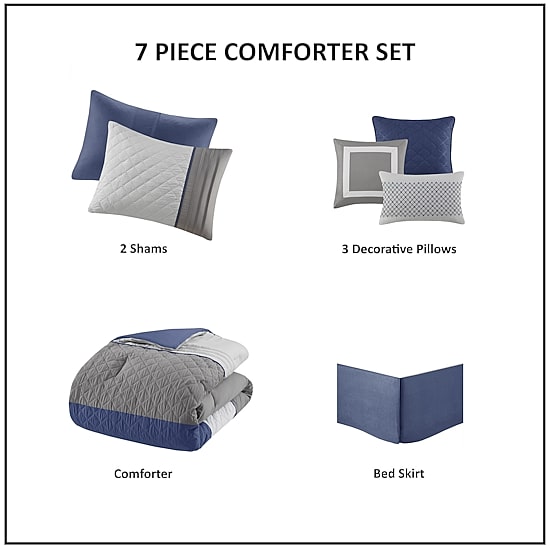 Madison Park Denver 7-pc. Midweight Comforter Set
