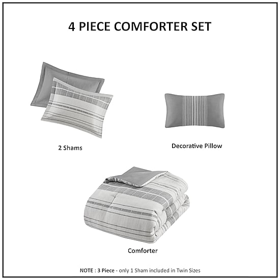 Madison Park Nico 4-pc. Midweight Comforter Set