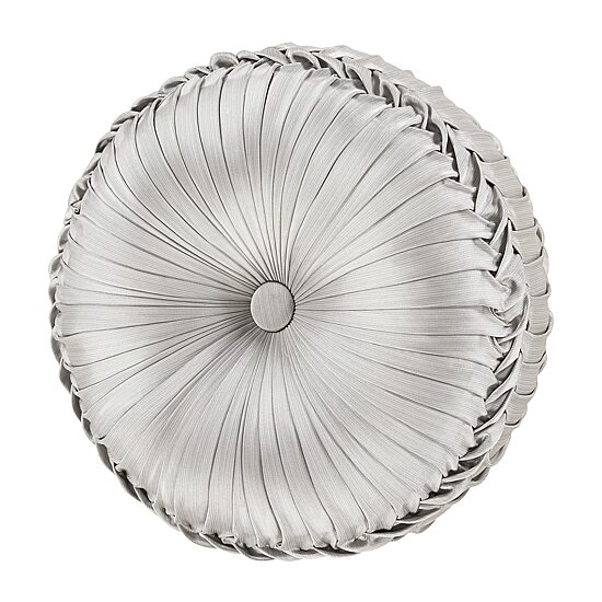 Queen Street Bylthe Pewter Round Throw Pillow