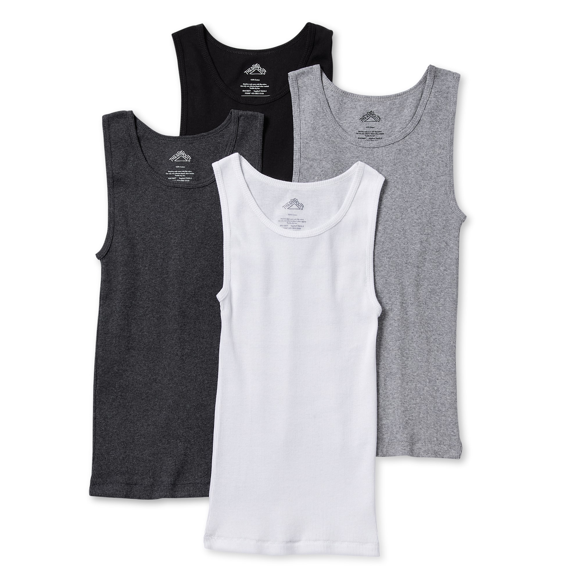 Thereabouts Little & Big Kid Boys Crew Neck Sleeveless 4 Pack Tank