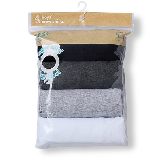 Thereabouts Boys 4 Pack Short Sleeve Crew Neck T-Shirt