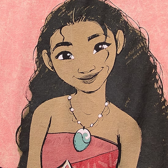 Disney Collection Little & Big Kid Girls Crew Neck Short Sleeve Regular Fit Princess Moana Graphic T-Shirt