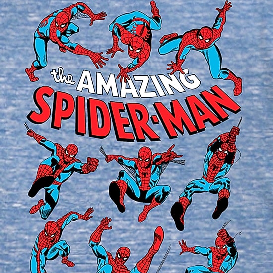 Disney Collection Little & Big Kid Boys Crew Neck Short Sleeve Regular Fit Marvel Spiderman Graphic T-Shirt