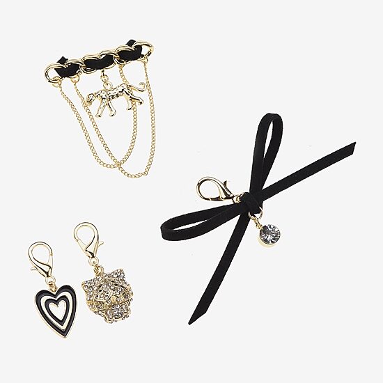 Bijoux Bar Gold Tone Heart Halloween Shoe Charm