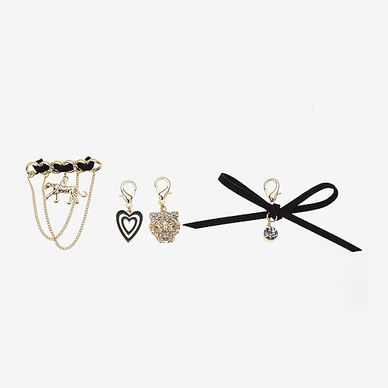 Bijoux Bar Gold Tone Heart Halloween Shoe Charm