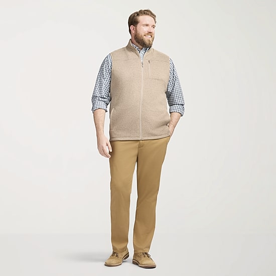 IZOD Mens Lightweight Big and Tall Fleece Vest