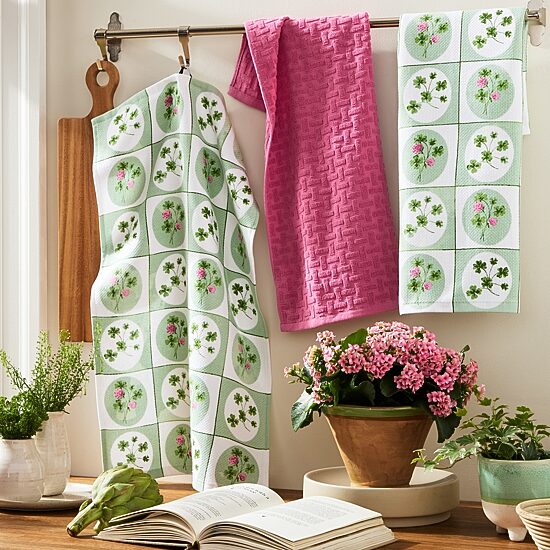 Town And Country Clover Windows 3-pc. Kitchen Towel Set