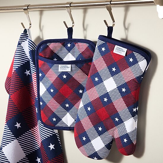 Town And Country Patriotic Plaid 4-pc. Kitchen Towel Set