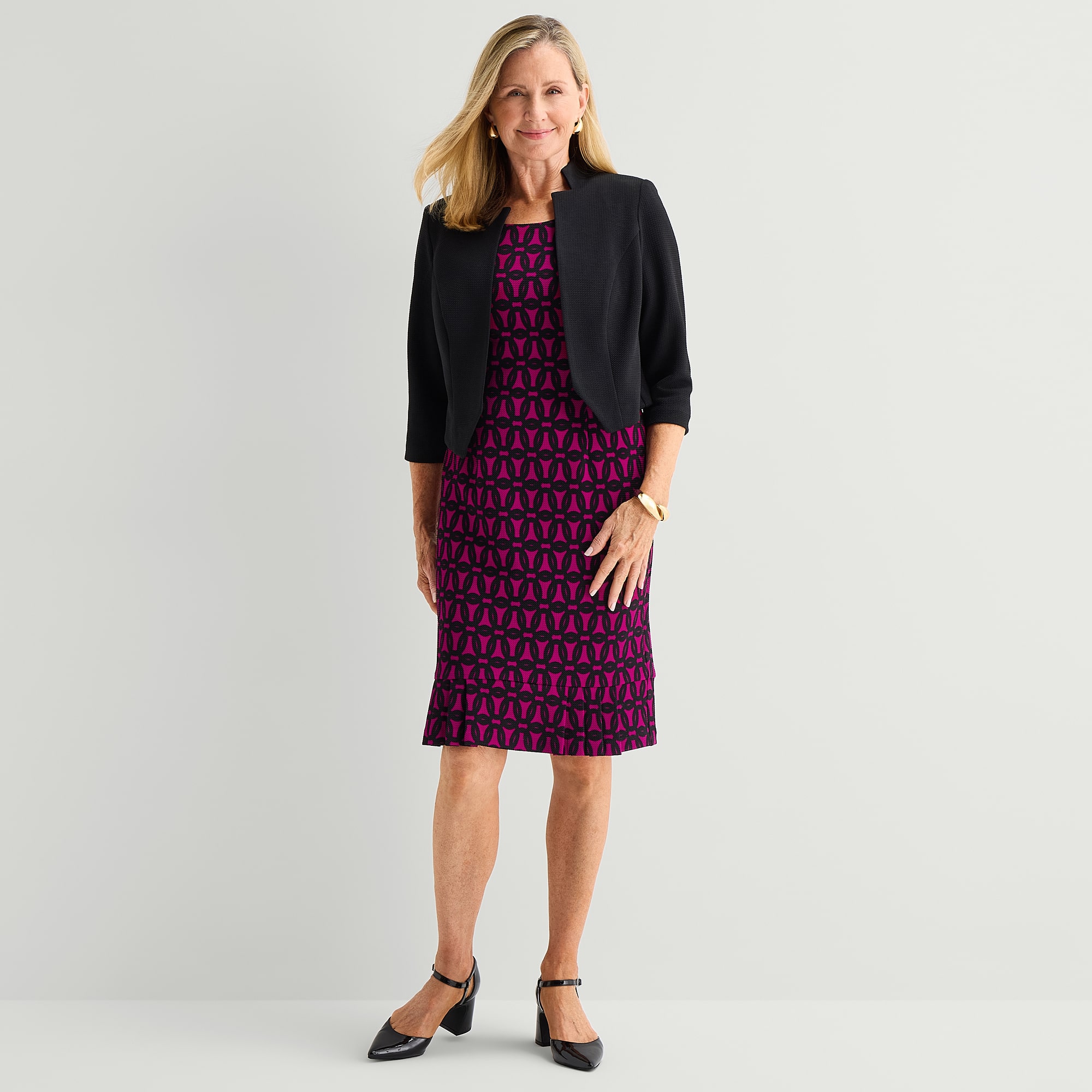 Maya Brooke Womens Jacket Dress