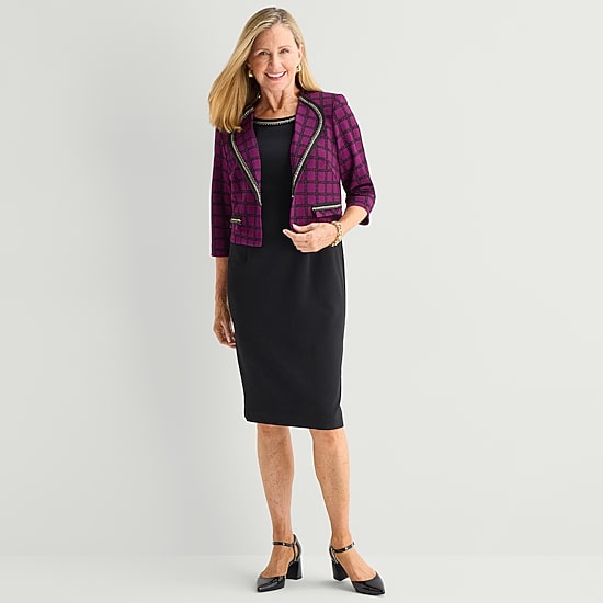 Maya Brooke Womens Jacket Dress
