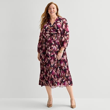 women's plus size dresses online Zenobia Evening Dress In Orchid This plus size womens kimono dress gives you comfort and has a stylish neckline and its about 52 inch long Plus Size Dresses | Everyday