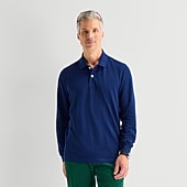 St. John's Bay Premium Stretch Mens Classic Fit Long Sleeve Polo Shirt
