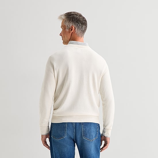 St. John's Bay Fine Gauge Mens V Neck Long Sleeve Pullover Sweater