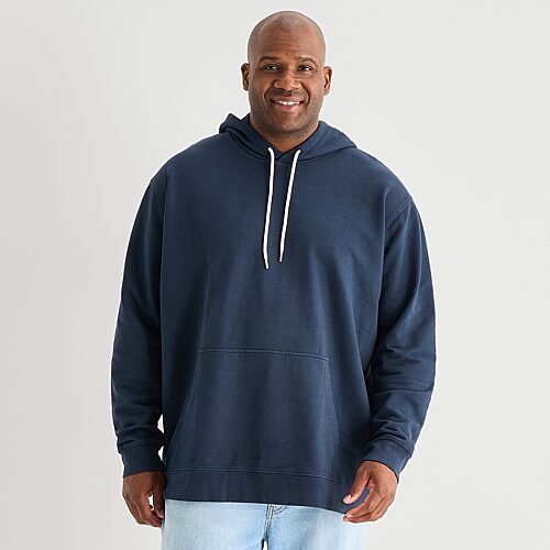 Mutual Weave Mens Long Sleeve Big And Tall Hoodie In Blue