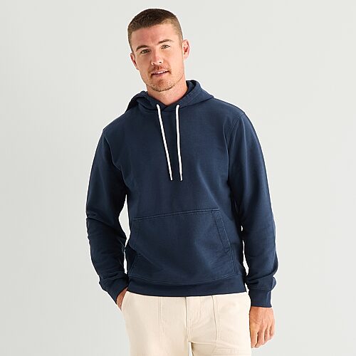 Mutual Weave Mens Long Sleeve Hoodie In Blue