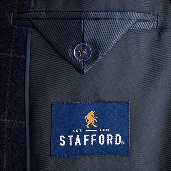 Stafford Window Plaid Mens Plaid Classic Fit Sport Coat