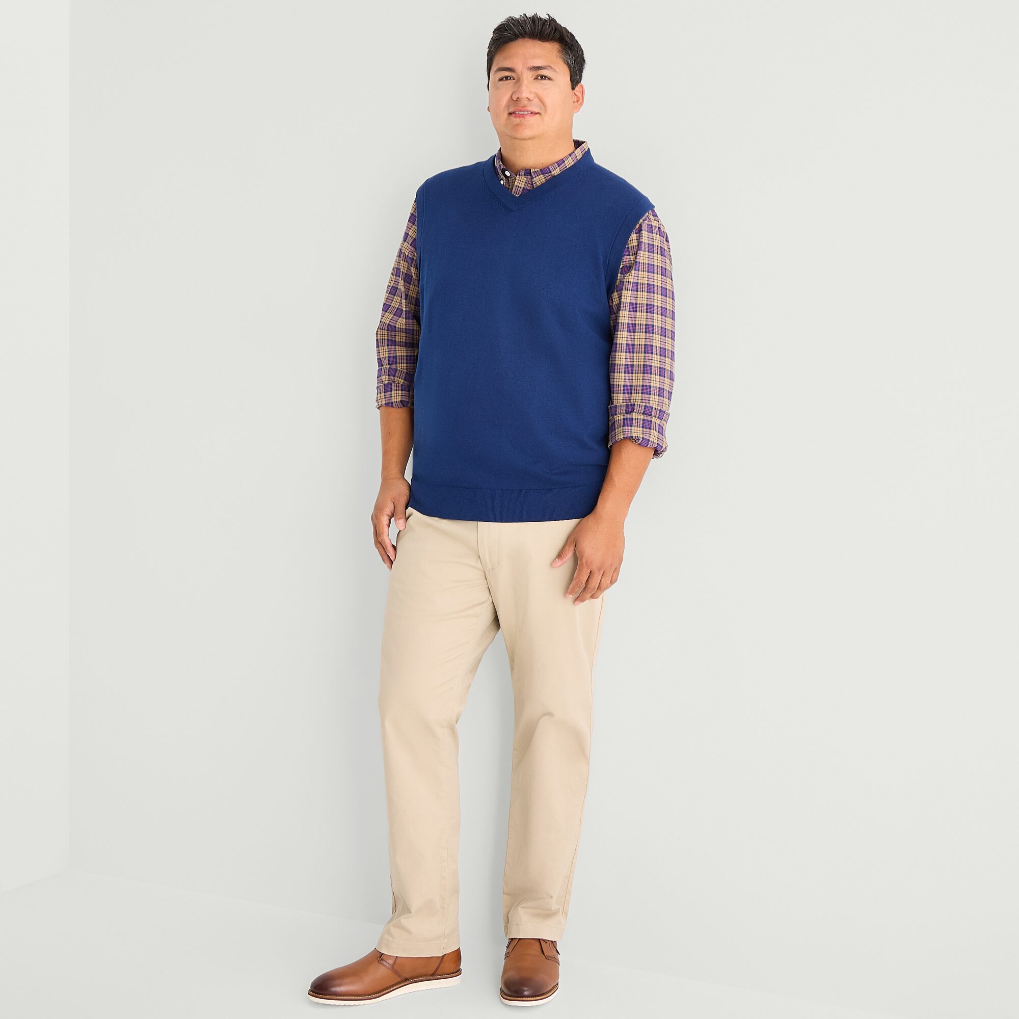St. John's Bay Fine Gauge Mens V Neck Big and Tall Sweater Vest