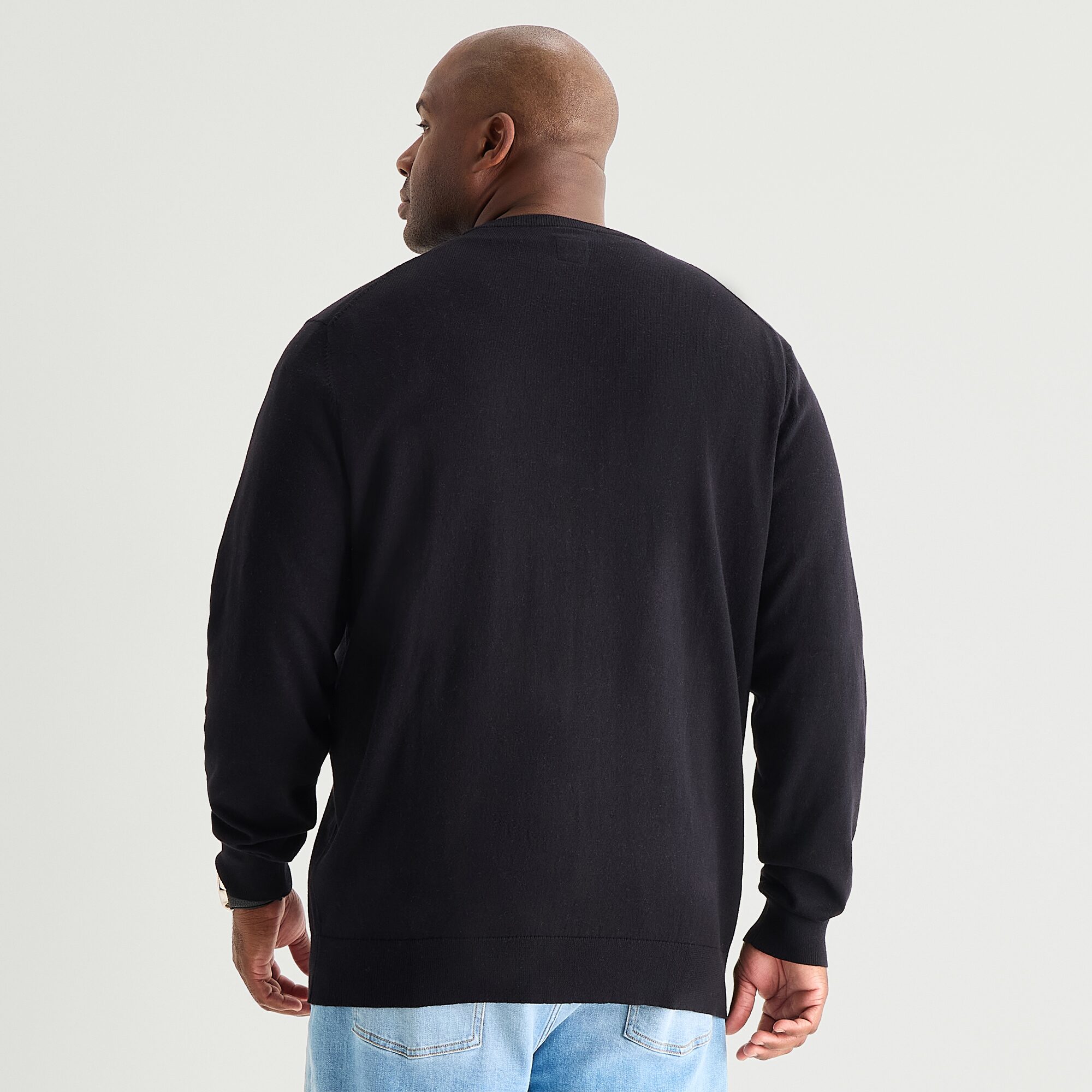 St. John's Bay Fine Gauge Big and Tall Mens Crew Neck Long Sleeve Pullover Sweater
