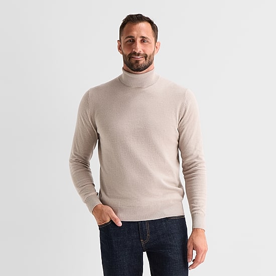Stafford Mens Long Sleeve Regular Fit Turtleneck
