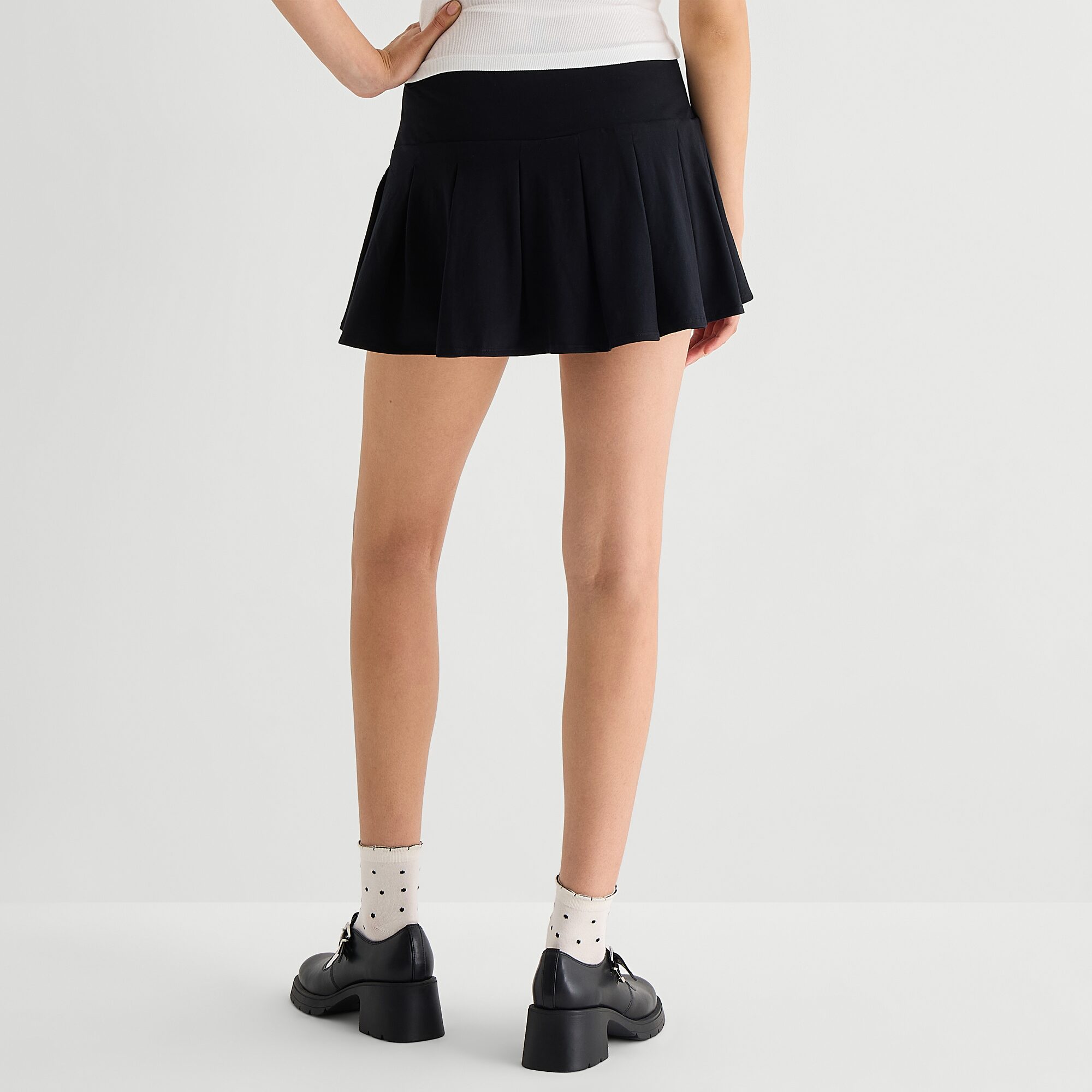 Arizona Womens Juniors Mini Pleated Skirt