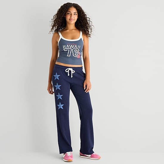 Arizona Womens Juniors Bootcut Sweatpant
