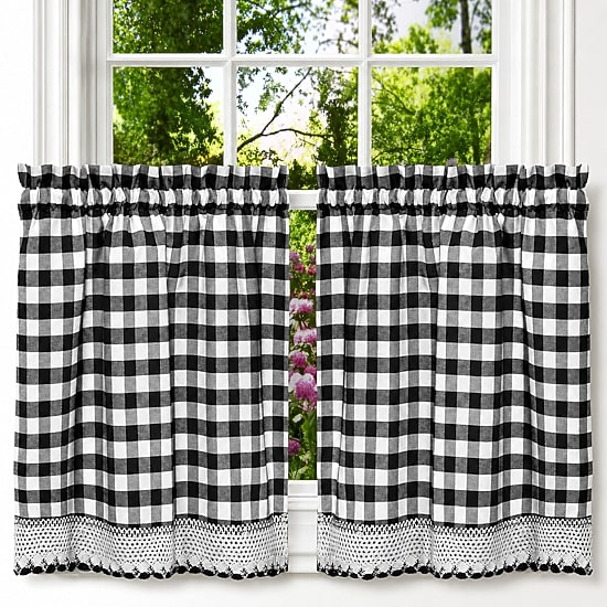 Sweet Home Collection Buffalo 2-pc. Rod Pocket Window Tier