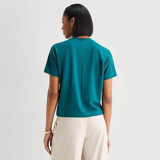 Worthington Womens Crew Neck Short Sleeve T-Shirt
