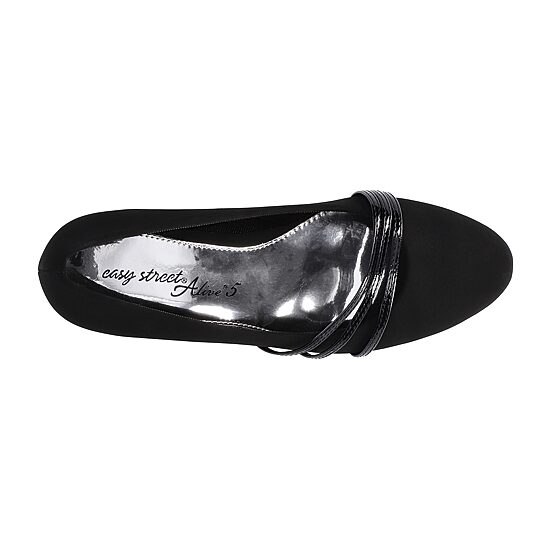 Easy Street Cristiny Womens Round Closed Toe Block Heel Pumps