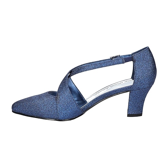 Easy Street Elegance Womens Round Closed Toe Block Heel Pumps