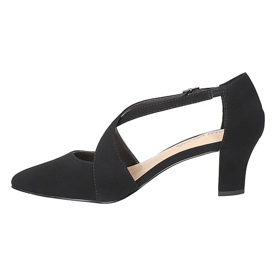 Easy Street Elegance Womens Round Closed Toe Block Heel Pumps