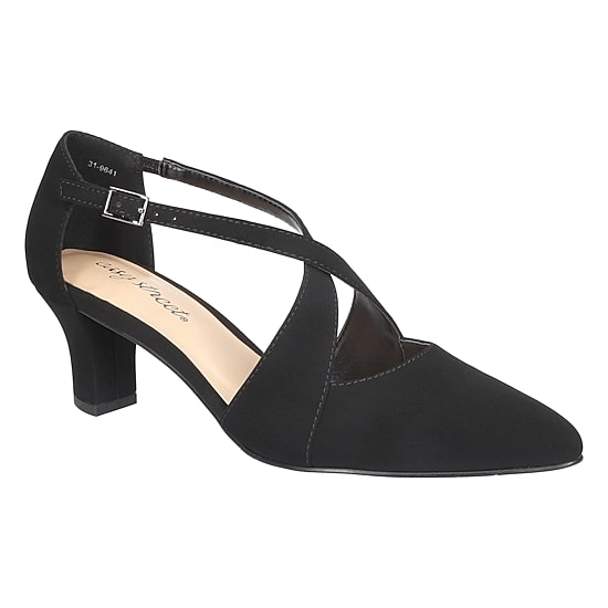 Easy Street Elegance Womens Round Closed Toe Block Heel Pumps