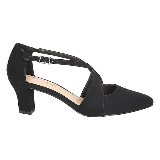 Easy Street Elegance Womens Round Closed Toe Block Heel Pumps