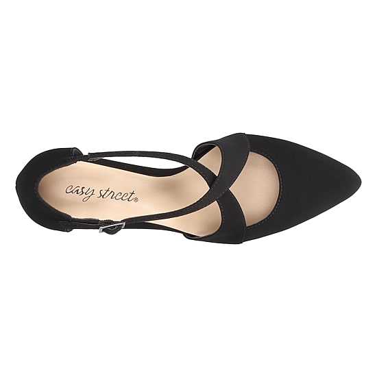 Easy Street Elegance Womens Round Closed Toe Block Heel Pumps
