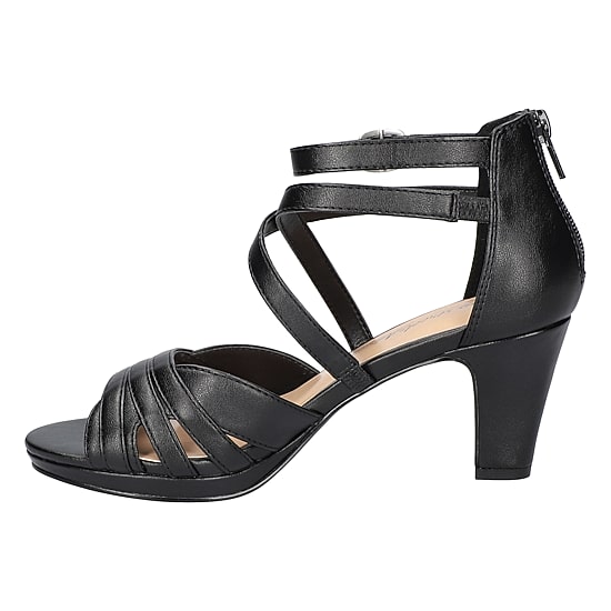 Easy Street Crissa Womens Round Open Toe Stiletto Heel Pumps