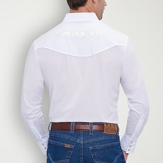 Ely Cattleman Mens Long Sleeve Western Shirt