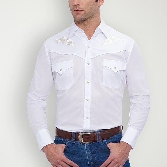 Ely Cattleman Mens Long Sleeve Western Shirt