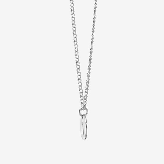 Womens Sterling Silver Initial Necklace