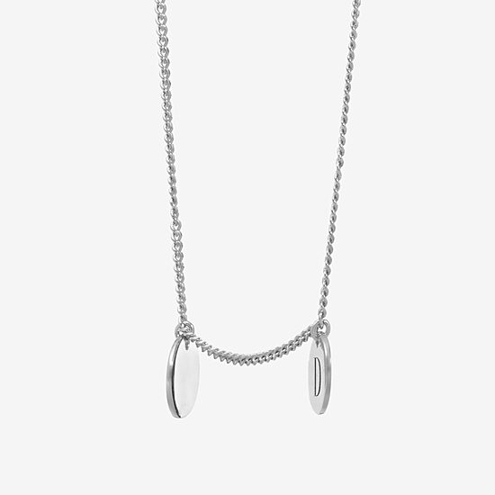 Womens Sterling Silver 16 Inch Name Necklace