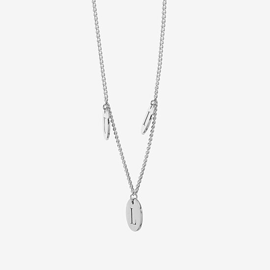 Womens Sterling Silver 16 Inch Name Necklace