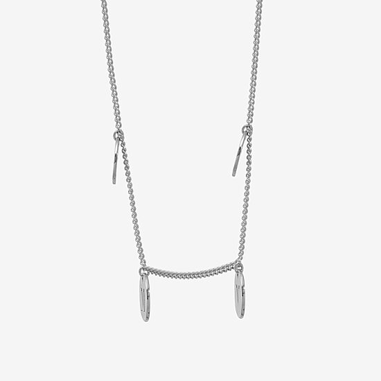 Womens Sterling Silver 16 Inch Name Necklace