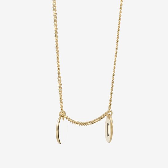 Womens 14K Gold Over Silver 16 Inch Name Necklace