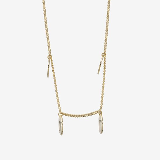 Womens 14K Gold Over Silver 16 Inch Name Necklace
