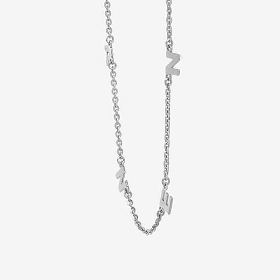 Womens Sterling Silver 16 Inch Name Necklace