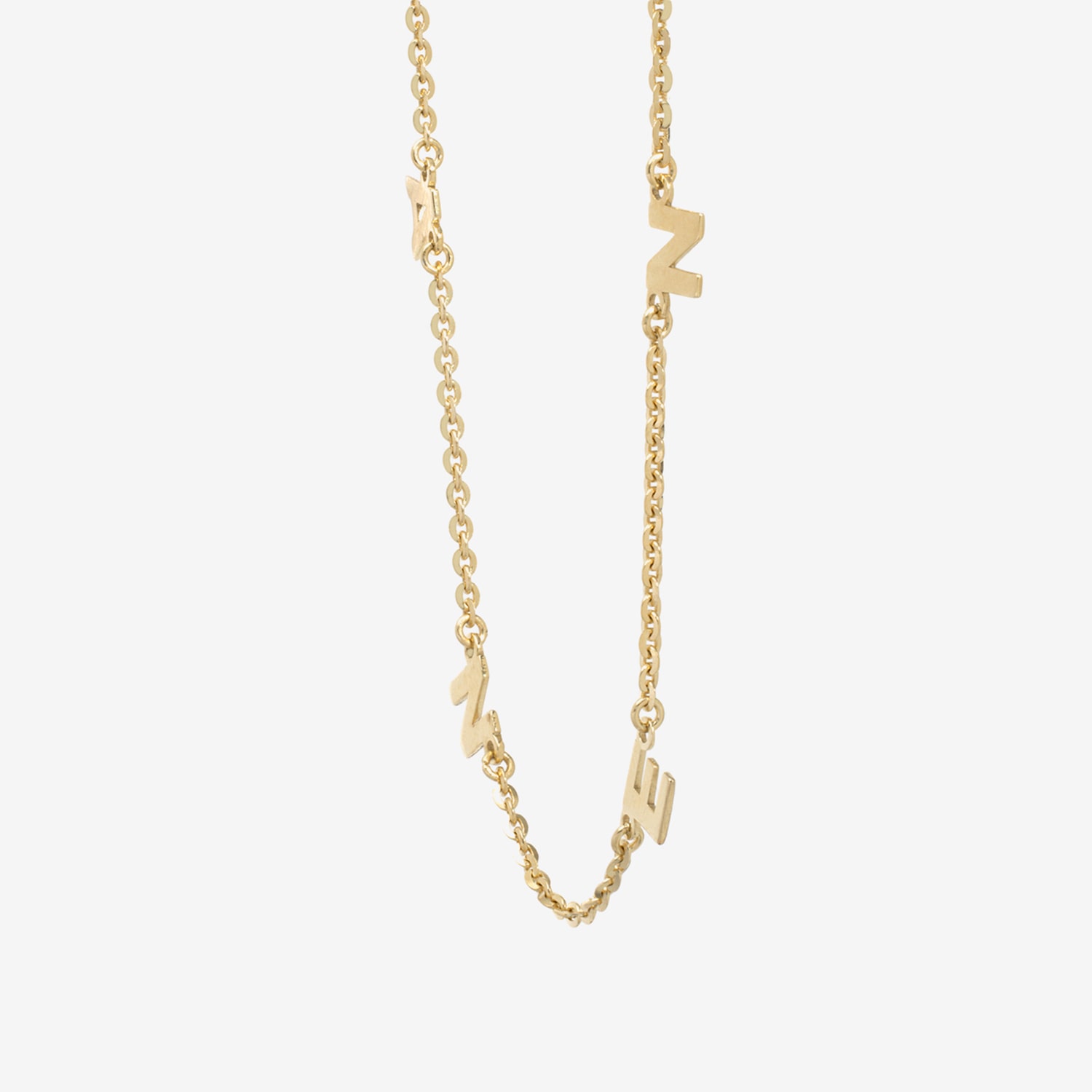 Womens 14K Gold Over Silver Inch Name Necklace