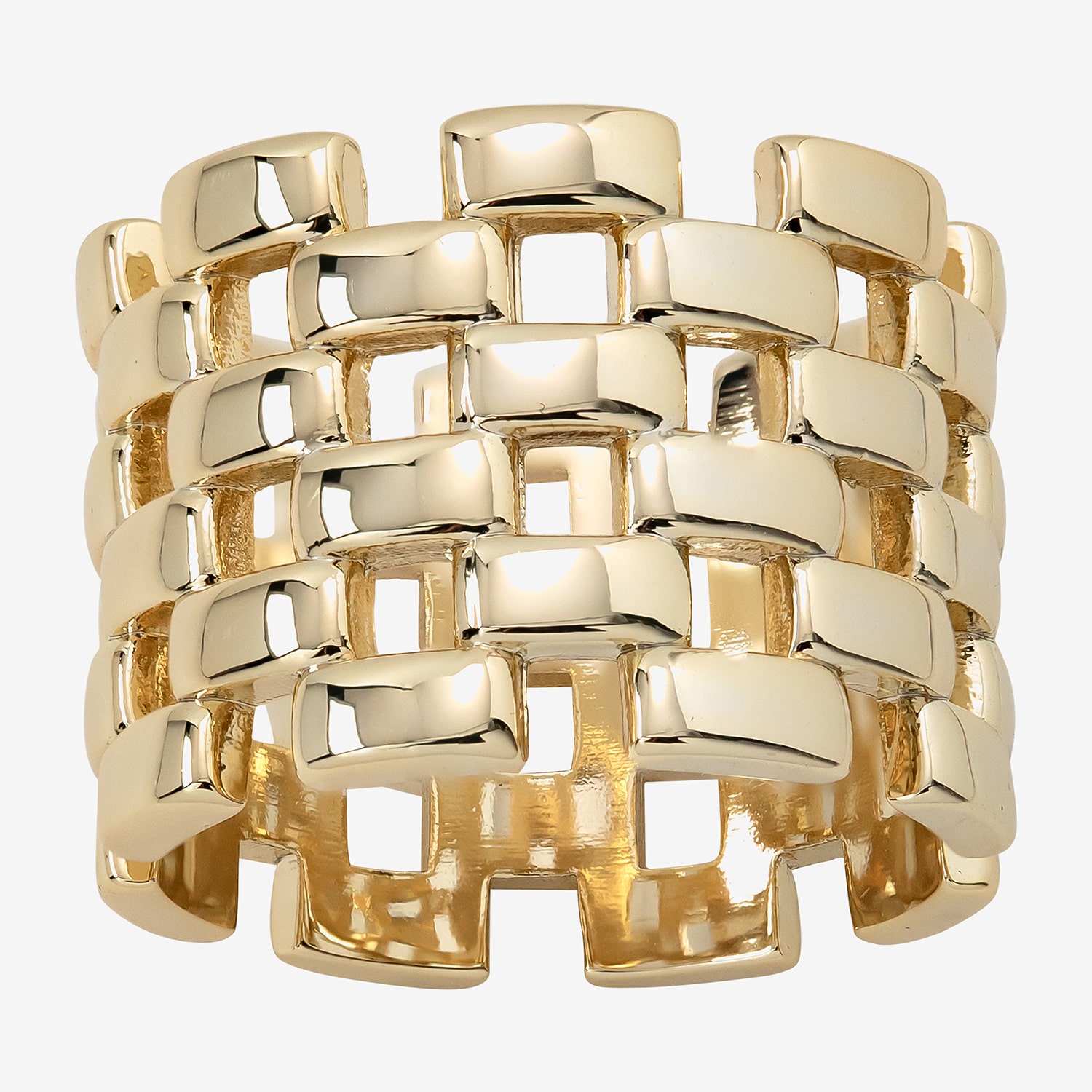 Sparkle Allure Watch Strap Womens 16MM 14K Gold Over Brass Band
