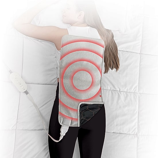 Sharper Image Calming Weighted Heating Pad with Copper + Charcoal