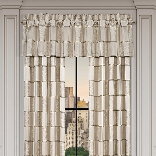 Queen Street Benton Flax Rod Pocket Tailored Valance