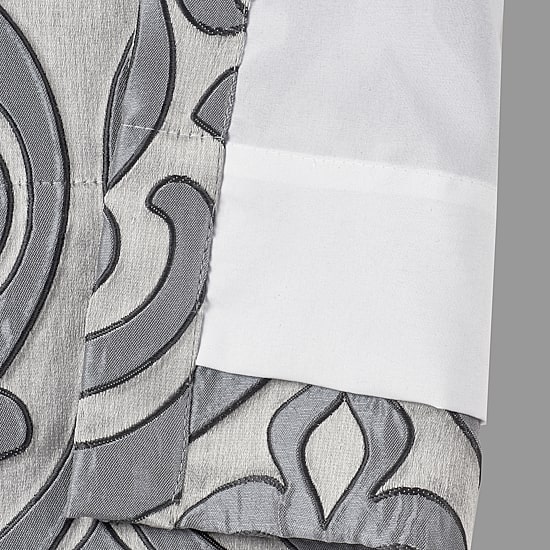 Queen Street Bylthe Pewter Rod Pocket Blackout Set of 2 Curtain Panel