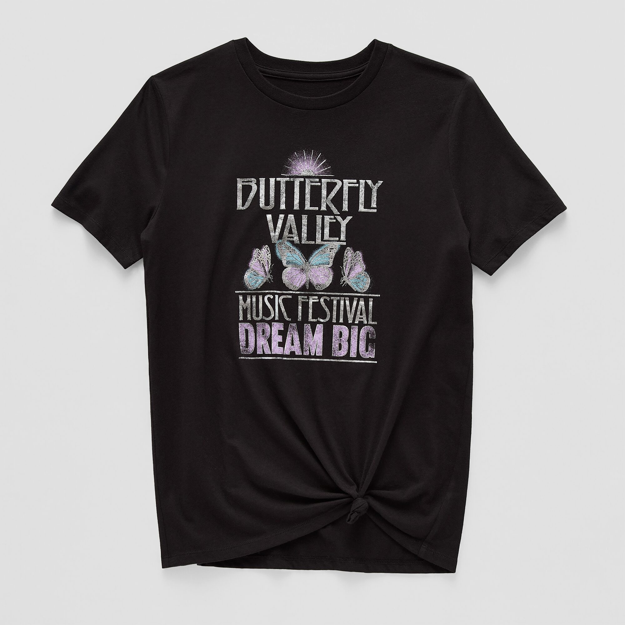 Thereabouts Oversize Little & Big Kid Girls Round Neck Short Sleeve Oversized Graphic T-Shirt