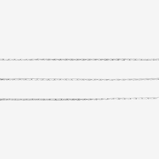 Silver Reflections Womens Pure Silver Over Brass 20 Inch Snake Chain Necklace